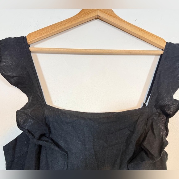 Dynamite Black Ruffle Strap Jumpsuit - Size L - Picture 7 of 11